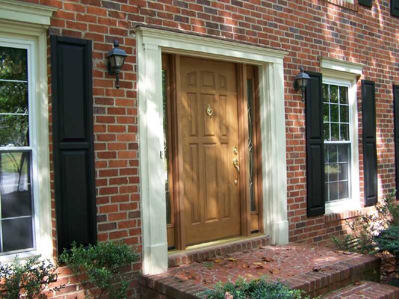 wooden door in a house