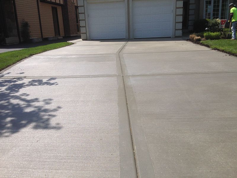 A pictures showing a Concrete Driveway of a house