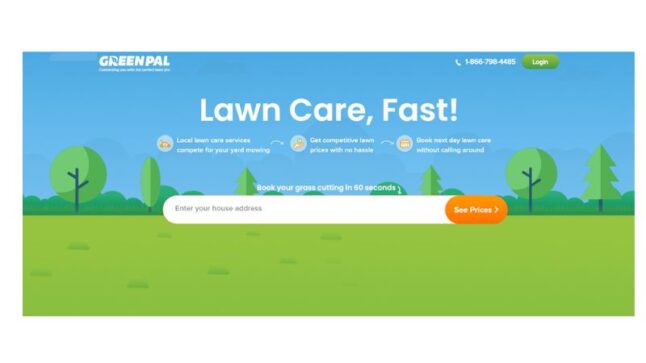 GreenPal homepage - how GreenPal works sceenshot