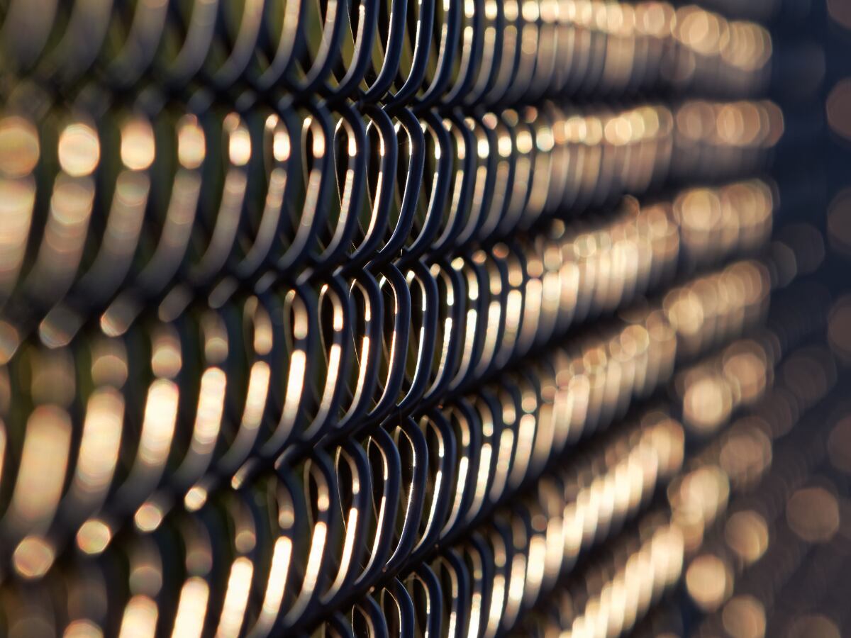 A beautiful black colored chain ink fence
