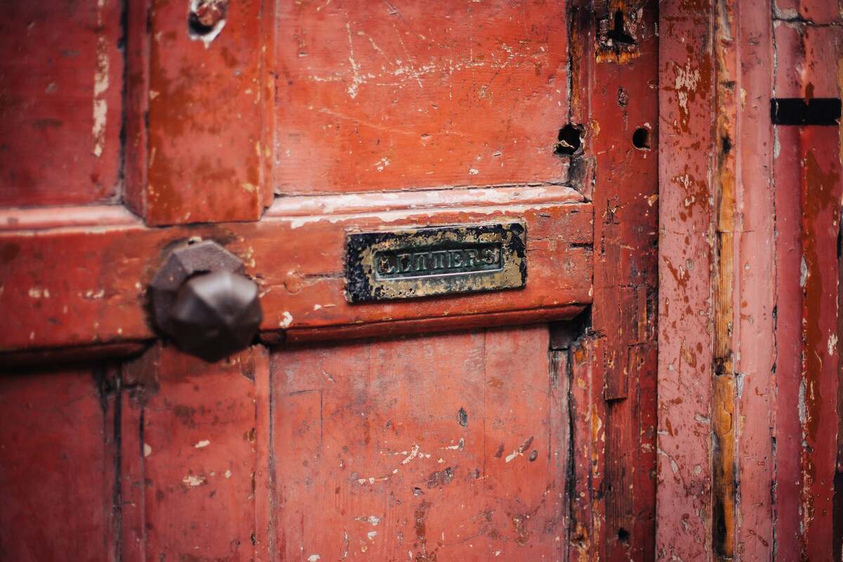 Exterior wood door