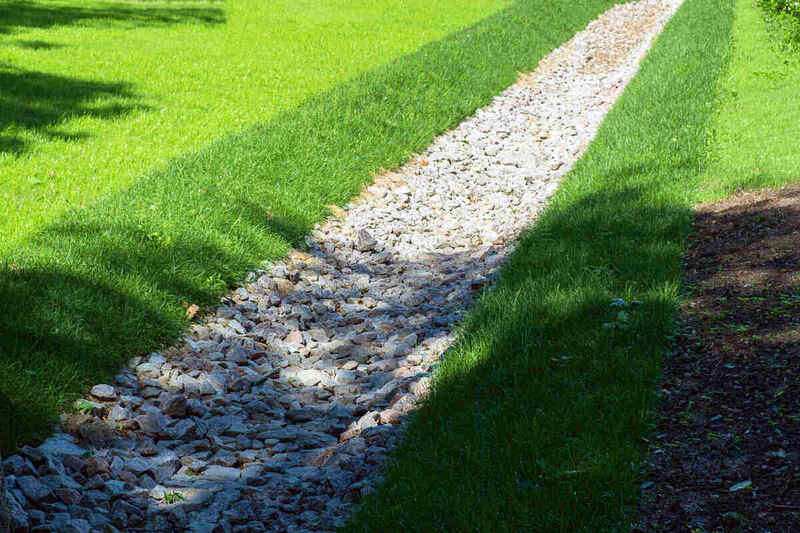 Drainage system in a park