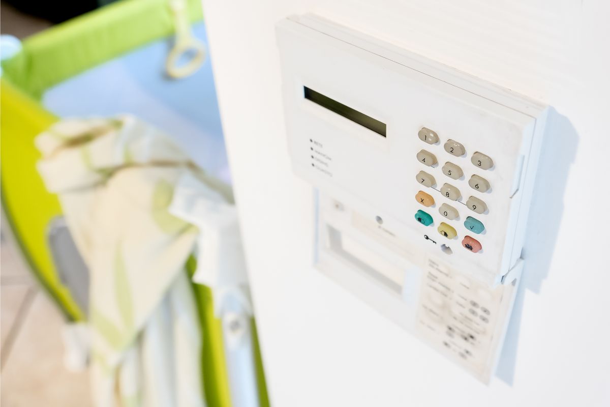 a home security system in a house