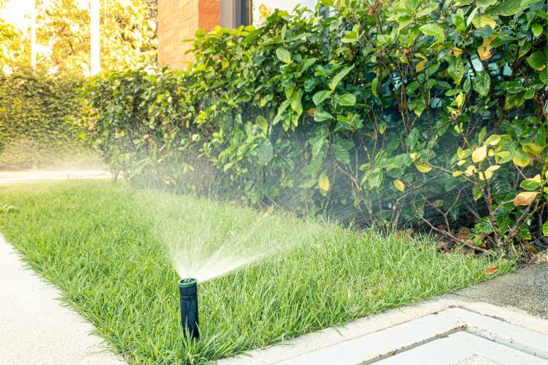 water coming out of a sprinkler system