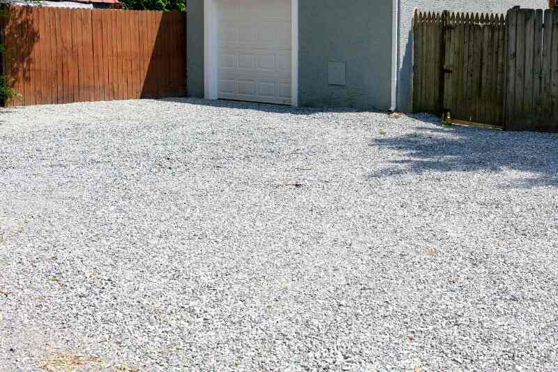 newly made gravel driveway