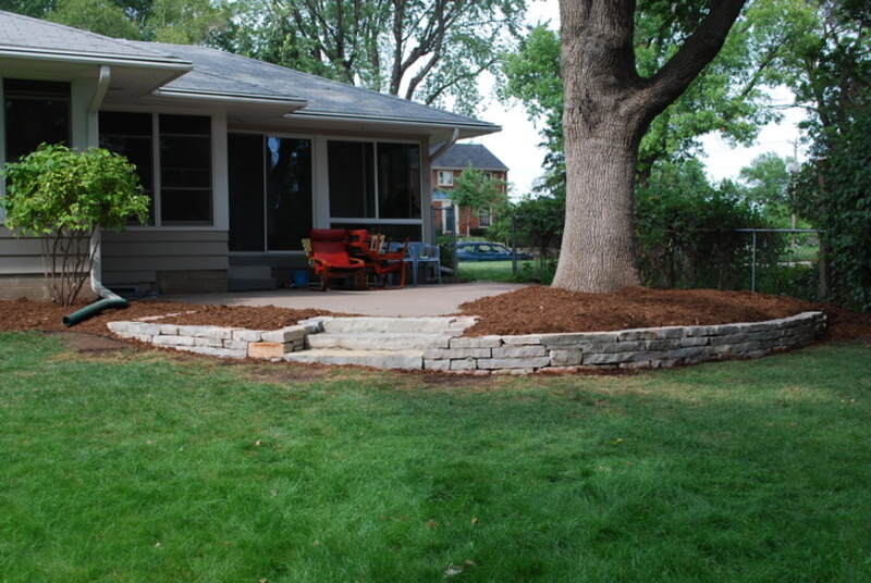 A retaining wall built around a Tree