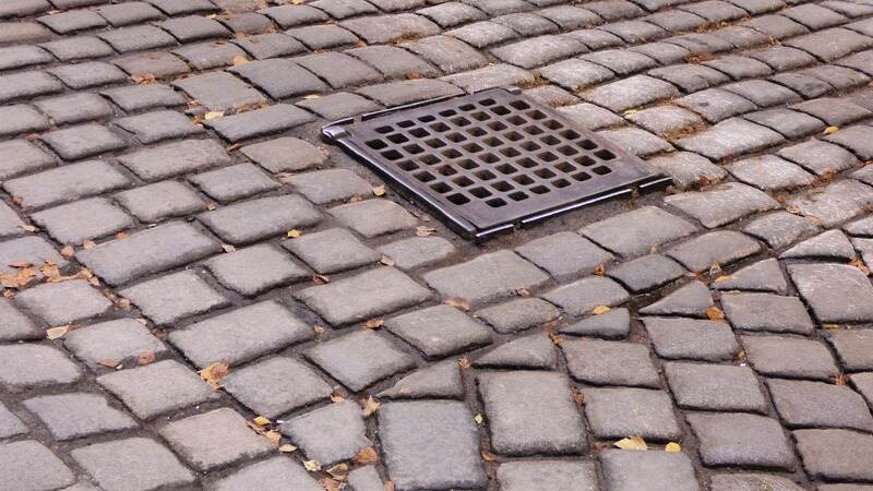 A water drainage installed on a driveway