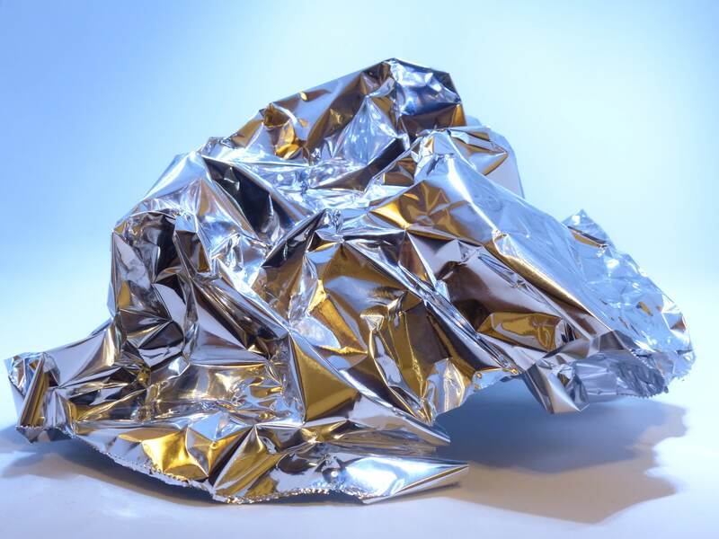 image of a crumpled aluminum foil