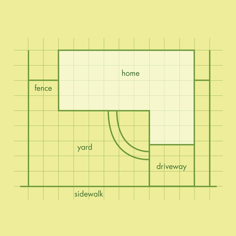 image of a yard diagram