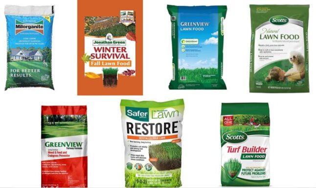 Grouping of photos of the best fertilizers in our product review