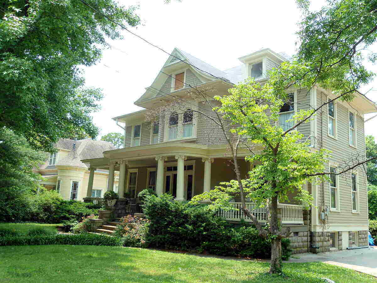 a lawn of a house in Arkansas