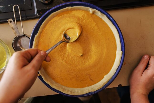 Pumpkin Pie Recipe Concept