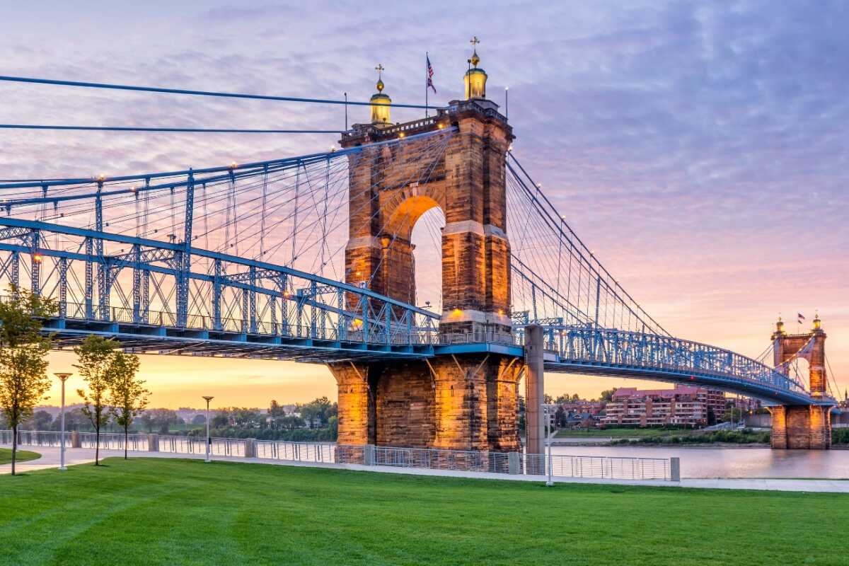 Cincinatti skyline and bridge