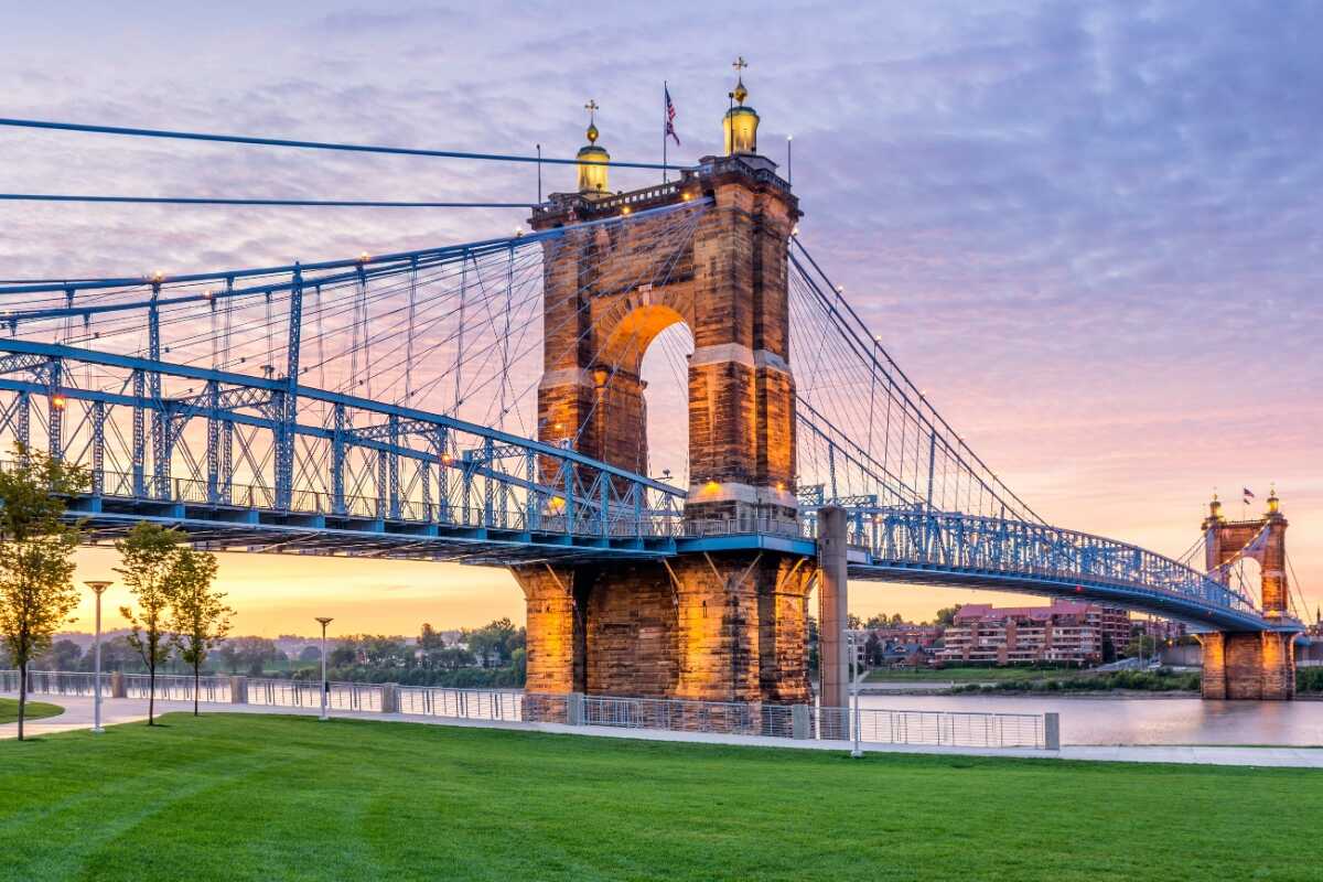 Cincinatti skyline and bridge