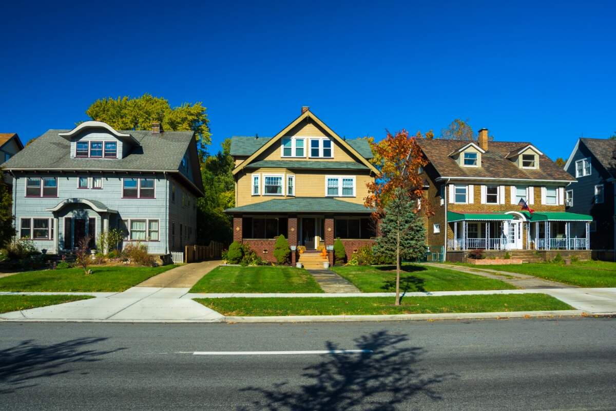 Cleveland houses in residential area