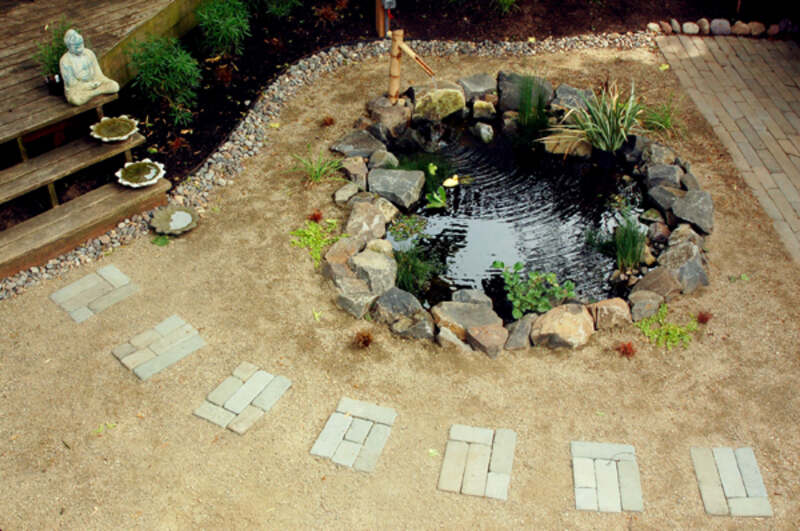 Decomposed Granite with a water feature