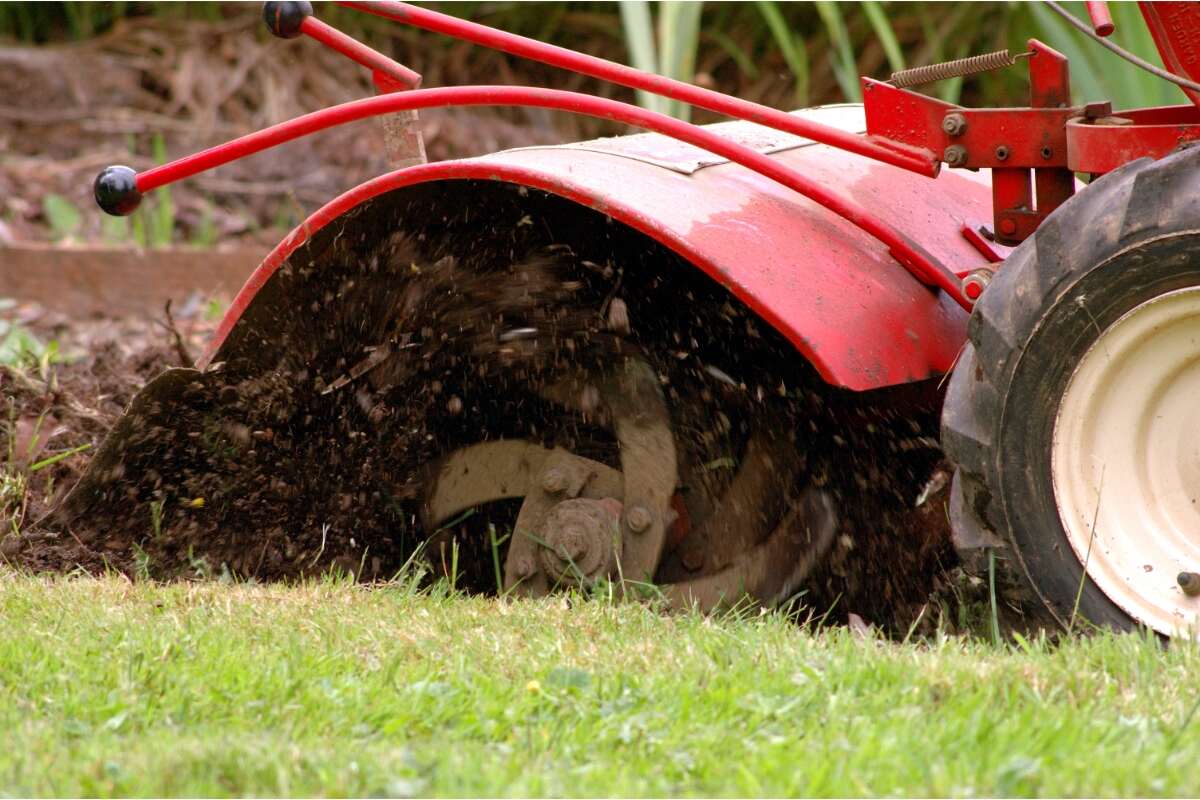 breaking ground with a tiller