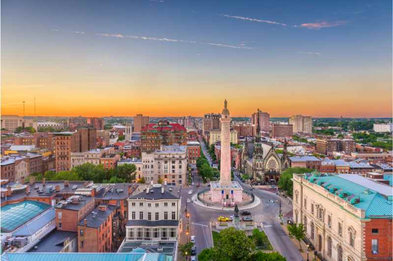 Baltimore Maryland usa cityview