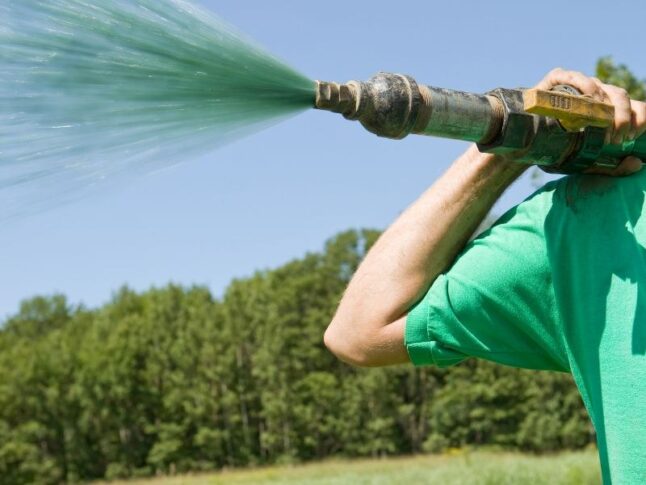 Hydroseeding a new lawn with native grasses