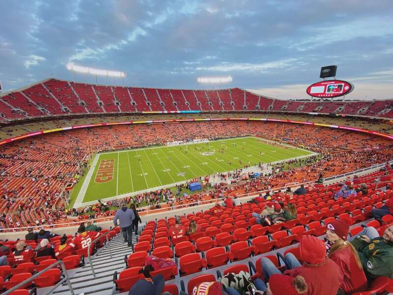 aerial view of Arrowhead Stadium