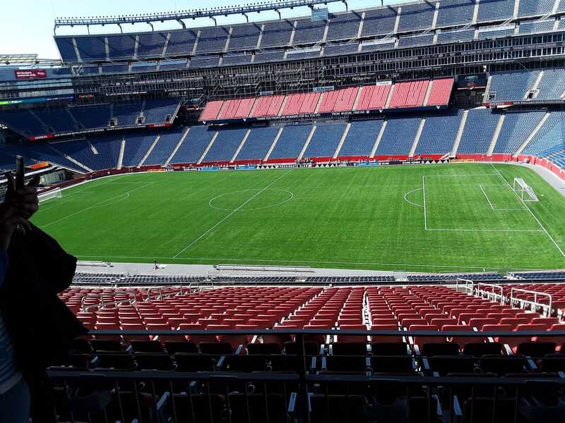 aerial view of Gillette Stadium