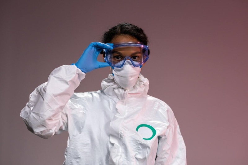 Person wearing protective gear