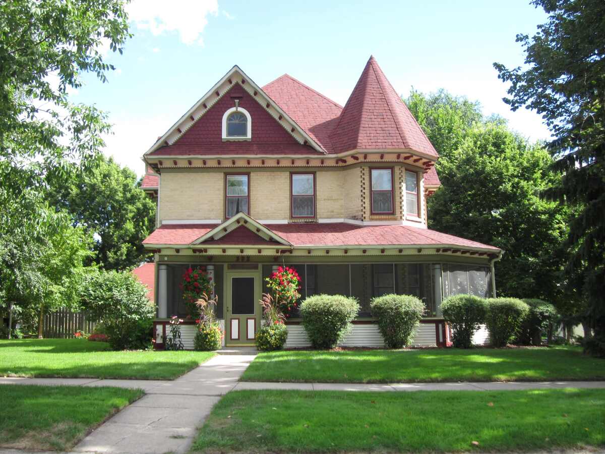 lawn in front of a house in minnesota