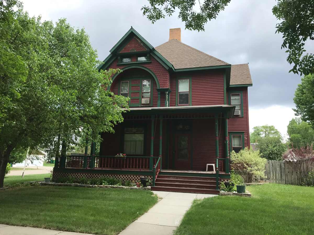 lawn in front of Stomner House in North Dakota