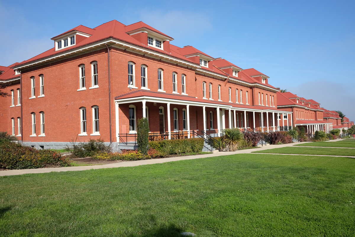 lawn in front of the Presidio's Main Post in San Francisco