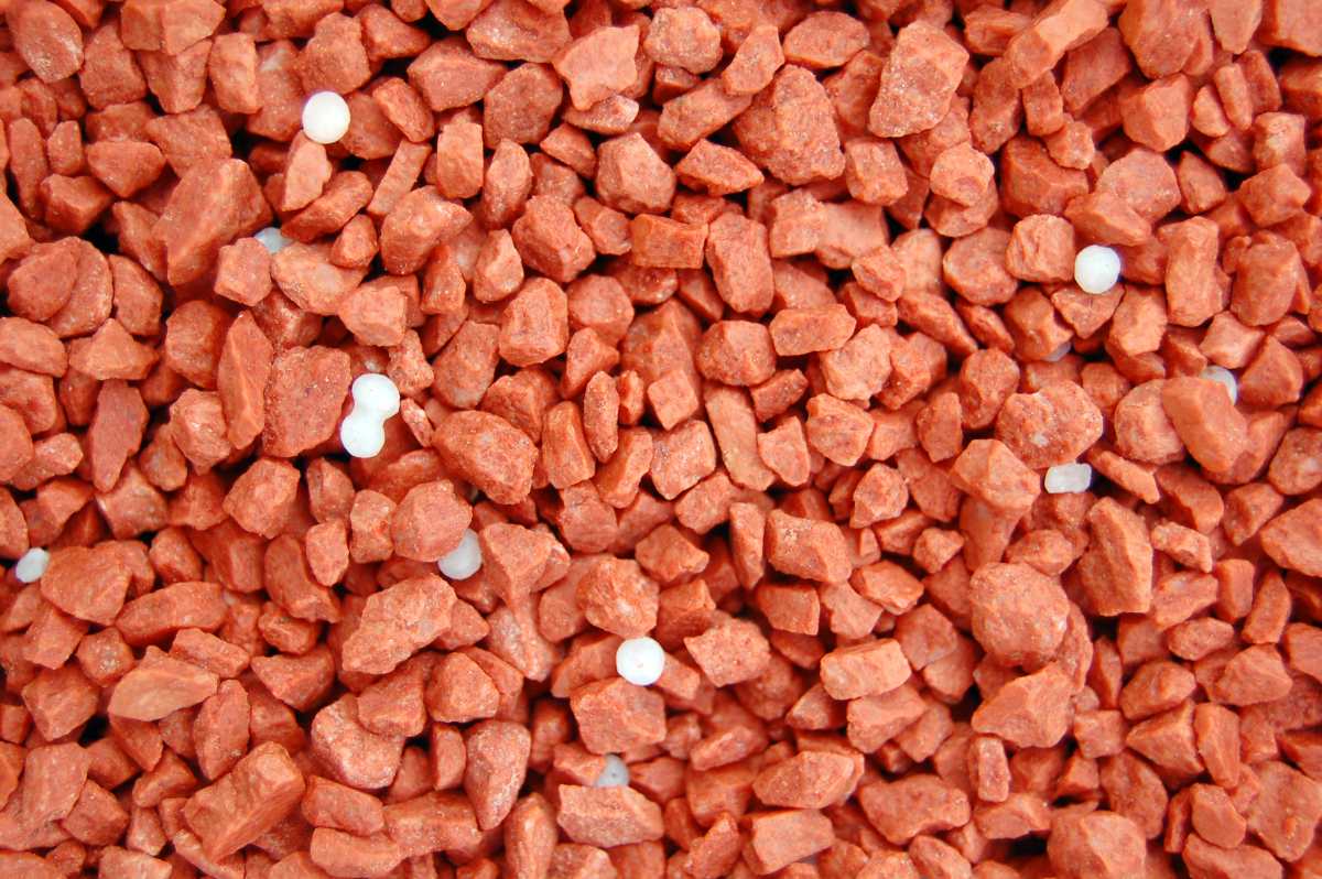 Closeup of potassium fertilizer