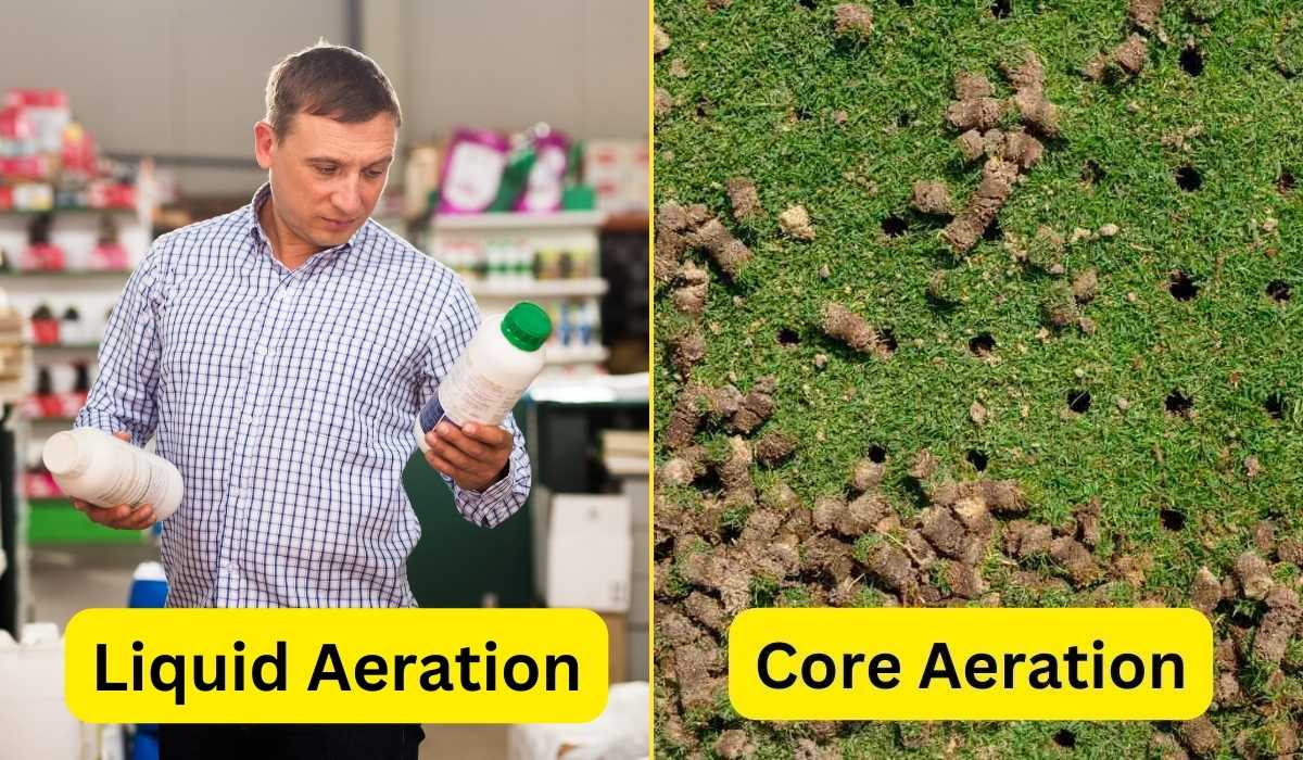 side by side image of liquid aeration and core aeration