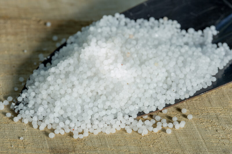 closeup of nitrogen fertilizer