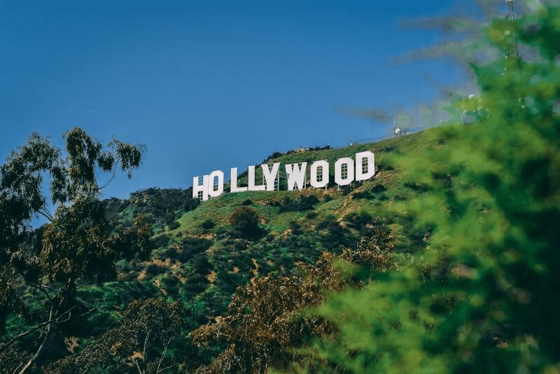View of the Hollywood sign