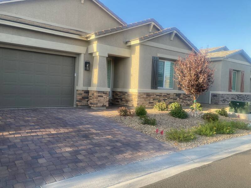 xeriscaped front yard in Texas