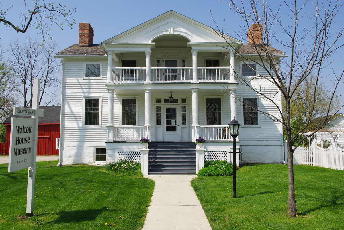 lawn in front of Wolcott House Museum on Maumee, OH