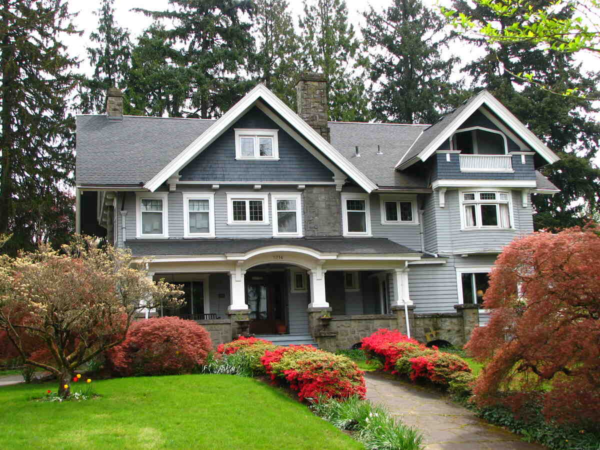 lawn in front of a house in portland or