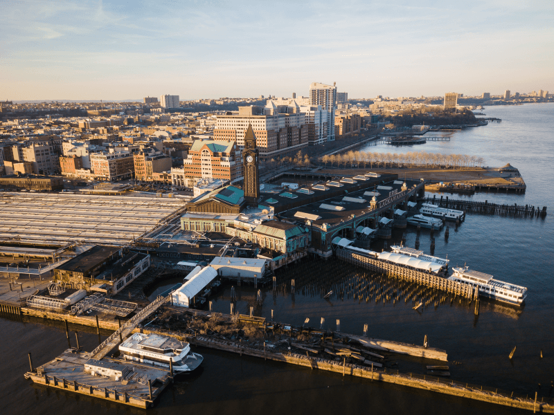 Aerial view of Hoboken, New Jersey