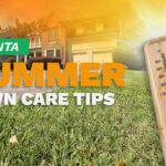 A home in Atlanta with a freshly mowed lawn is pictured in summer.