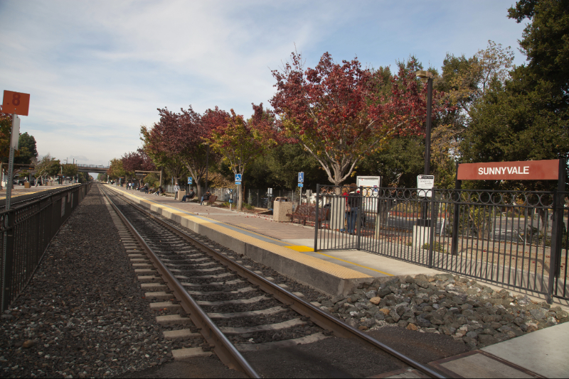 Train station in Sunnyvale, California