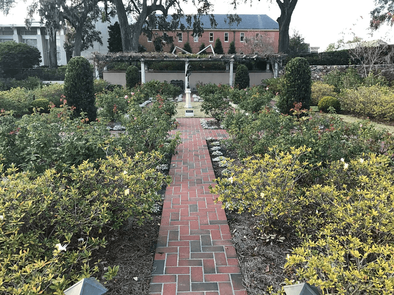 The Olmstead Garden in Jacksonville, Florida, on a cloudy day