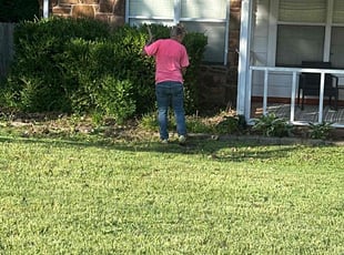 Weeding by Donald Dennis for Carlos T. in Broken Arrow, OK