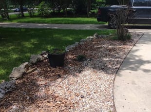 Landscaping by Treveon Barnes for Lance A. in Conroe, TX
