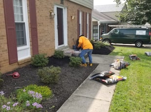 Mulching by Miguel Santos for Brie E. in North Potomac, MD