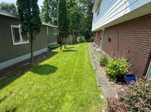 "Kim P.'s lawn maintenance service result