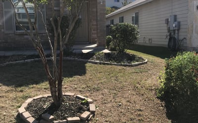 Photo of Julie M.'s yard after getting landscaping in La Coste, TX