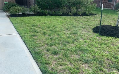 Photo of Jonathan P.'s yard after getting landscaping in Hankamer, TX