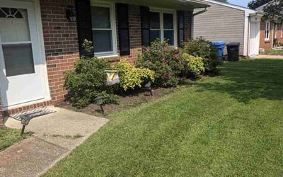 Photo of Wendy E.'s yard after getting landscaping in Grandy, NC