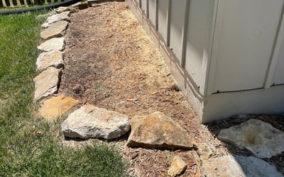 Photo of Mitchell M.'s yard after getting landscaping in Paola, KS