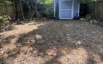 Photo of Katheryn B.'s yard after getting landscaping in Covington, TN