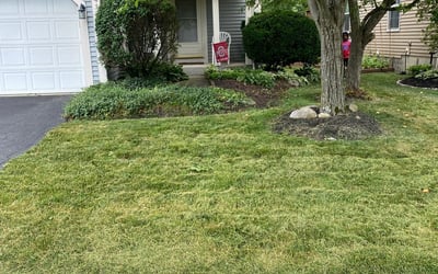 Photo of Kelly G.'s yard after getting landscaping in Carroll, OH
